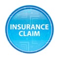 Insurance Claim floral blue round button