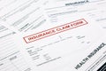 Insurance claim form, Royalty Free Stock Photo