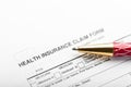 Insurance claim form Royalty Free Stock Photo