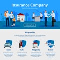 Insurance Company One Page Website