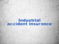 Insurance concept: Industrial Accident Insurance on wall background