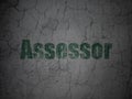 Insurance concept: Assessor on grunge wall background