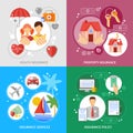 Insurance Concept Icons Set