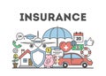 Insurance concept illustration. Royalty Free Stock Photo