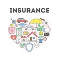 Insurance concept illustration. Royalty Free Stock Photo