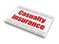 Insurance concept: newspaper headline Casualty Insurance