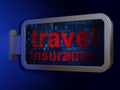 Insurance concept: Travel Insurance on billboard background Royalty Free Stock Photo