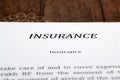 Insurance form on the desk in the office Royalty Free Stock Photo