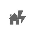 Insurance, home, house, lightning, thunderstorm icon. Element of insurance icon. Premium quality graphic design icon. Signs and