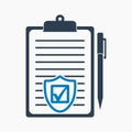 Insurance icon. Flat style vector. Royalty Free Stock Photo