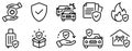 Insurance Icon Set Comprehensive Line Style Collection for Risk Management Royalty Free Stock Photo