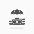 Insurance icon Solid or Glyph style Royalty Free Stock Photo