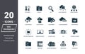 Insurance icons set. Premium quality symbol collection. Web Development icon set simple elements. Ready to use in web design, apps Royalty Free Stock Photo