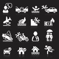 Insurance icons set.