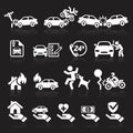 Insurance icons set.