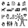 Insurance icons set.