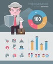 Insurance infographics elements Royalty Free Stock Photo