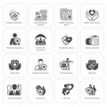 Insurance and Medical Services Icons Set.