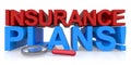 Insurance plans on white