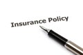 Insurance policy Royalty Free Stock Photo