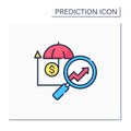 Insurance predictive analytics color icon Royalty Free Stock Photo