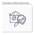 Insurance predictive analytics line icon Royalty Free Stock Photo