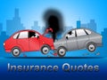 Insurance Quotes Shows Auto Policy 3d Illustration Royalty Free Stock Photo