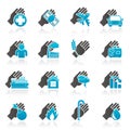 Insurance and risk icons Royalty Free Stock Photo