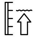 Insurance sea level icon outline vector. Flood change
