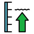 Insurance sea level icon vector flat