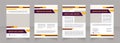 Insurance service blank brochure layout design
