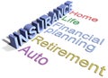 Insurance services home life auto Royalty Free Stock Photo