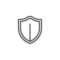 Insurance shield line icon