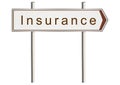 Insurance sign Royalty Free Stock Photo