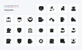 25 Insurance Solid Glyph icon pack