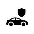 Insurance vector glyph flat icon Royalty Free Stock Photo