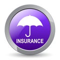 Insurance button Royalty Free Stock Photo
