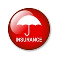 Insurance button Royalty Free Stock Photo