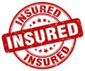 insured red stamp Royalty Free Stock Photo