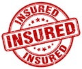 insured red stamp Royalty Free Stock Photo