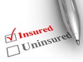 Insured status Royalty Free Stock Photo