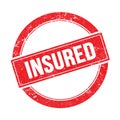 INSURED text on red grungy round stamp Royalty Free Stock Photo
