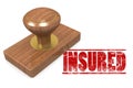 Insured wooded seal stamp