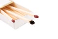 Intact and burnt matches Royalty Free Stock Photo