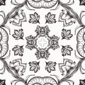 Vintage Abstract ornamental background. Round pattern. Vector traditionally folk art