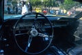 Vintage cars are on display during a show organized by the Vintag