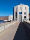 Intake towers, Arizona side at Hoover Dam, Lake Mead Royalty Free Stock Photo