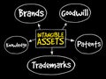 Intangible assets types mind map