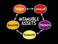 Intangible assets types, strategy mind map