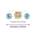 Intangible cultural heritage concept icon